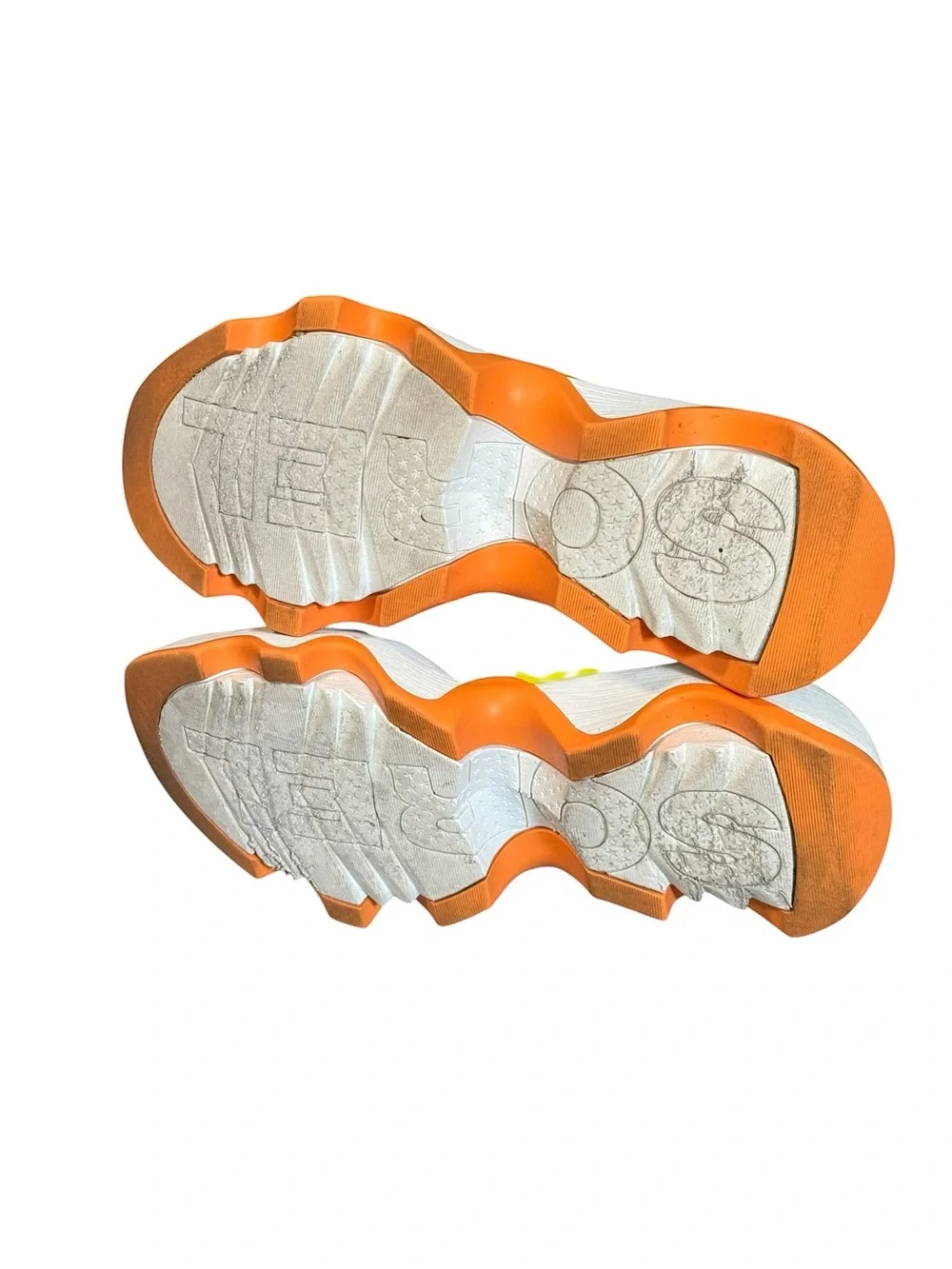 Sorel Kinetic Impact II Lace Sneakers White Black Orange Size 7